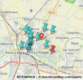 Mappa Via Spartaco Carlini, 56127 Pisa PI, Italia (1.35643)