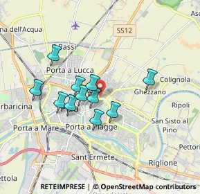 Mappa Via Spartaco Carlini, 56127 Pisa PI, Italia (1.43364)