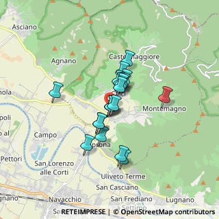 Mappa Via del Lungomonte Pisano, 56011 Calci PI, Italia (1.177)