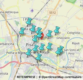 Mappa Via Giuseppe Parini, 56127 Pisa PI, Italia (1.44)