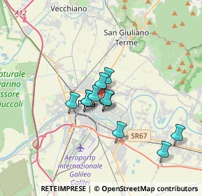 Mappa Via Giuseppe Parini, 56127 Pisa PI, Italia (2.57455)