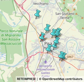 Mappa Via Atleti Azzurri Pisani, 56122 Pisa PI, Italia (2.91091)