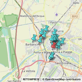 Mappa Via Vittorio Niccoli, 56122 Pisa PI, Italia (1.4265)