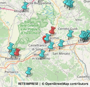 Mappa Via Camillo Benso Conte di Cavour, 56029 Santa Croce sull'Arno PI, Italia (10.9255)