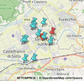 Mappa Via Camillo Benso Conte di Cavour, 56029 Santa Croce sull'Arno PI, Italia (1.40417)