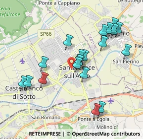 Mappa Via Camillo Benso Conte di Cavour, 56029 Santa Croce sull'Arno PI, Italia (1.9105)