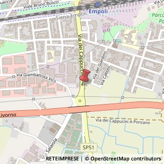 Mappa Via dei cappuccini 14, 50053 Empoli, Firenze (Toscana)