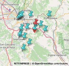 Mappa Via di Picille, 50012 Bagno a Ripoli FI, Italia (6.82647)