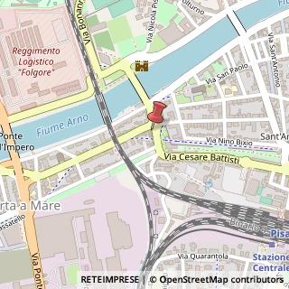 Mappa Via Porta a Mare, 12, 56121 Pisa, Pisa (Toscana)