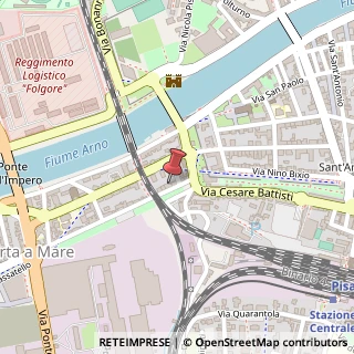 Mappa Via Porta a Mare, 35, 56122 Pisa, Pisa (Toscana)
