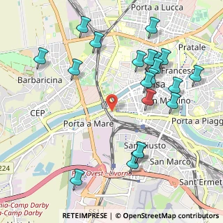 Mappa Via Porta a Mare, 56122 Pisa PI, Italia (1.2005)