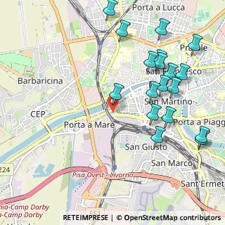 Mappa Via Porta a Mare, 56122 Pisa PI, Italia (1.23722)