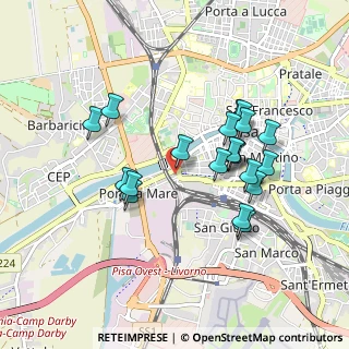 Mappa Via Porta a Mare, 56122 Pisa PI, Italia (0.8515)