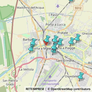 Mappa Via Porta a Mare, 56122 Pisa PI, Italia (1.97455)