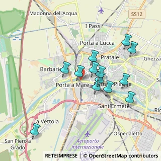 Mappa Via Porta a Mare, 56122 Pisa PI, Italia (1.76)