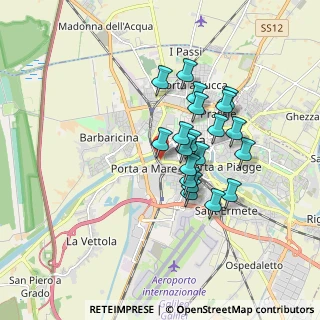 Mappa Via Porta a Mare, 56122 Pisa PI, Italia (1.4375)
