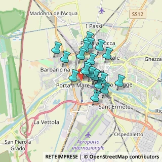 Mappa Via Porta a Mare, 56122 Pisa PI, Italia (1.1425)