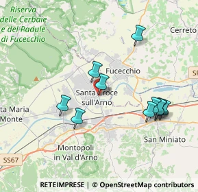 Mappa SP 44, 56029 Santa Croce sull'Arno PI, Italia (3.83364)