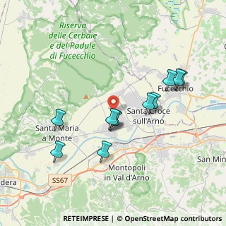 Mappa Via Aiale, 56022 Castelfranco di sotto PI, Italia (3.59091)
