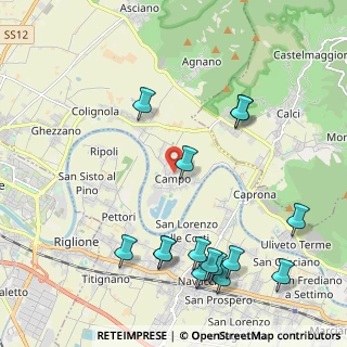 Mappa Via Francesco Pardi, 56017 San Giuliano Terme PI, Italia (2.58867)