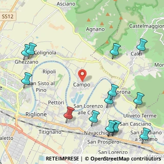 Mappa Via Francesco Pardi, 56017 San Giuliano Terme PI, Italia (2.96714)