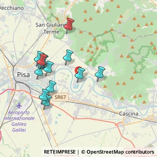 Mappa Via Francesco Pardi, 56017 San Giuliano Terme PI, Italia (3.875)