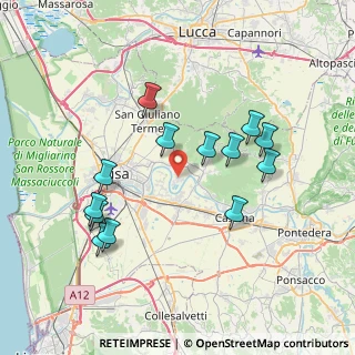Mappa Via Francesco Pardi, 56017 San Giuliano Terme PI, Italia (7.63538)
