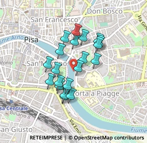 Mappa Lungarno Bruno Buozzi, 56124 Pisa PI, Italia (0.346)