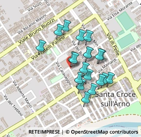 Mappa Via Viviani, 56029 Santa Croce sull'Arno PI, Italia (0.1815)