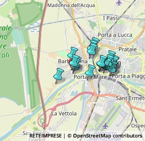 Mappa Via Vincenzo Bellini, 56122 Pisa PI, Italia (1.3635)