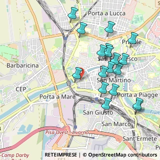 Mappa Piazza S. Paolo a Ripa D'Arno, 56125 Pisa PI, Italia (1.07944)