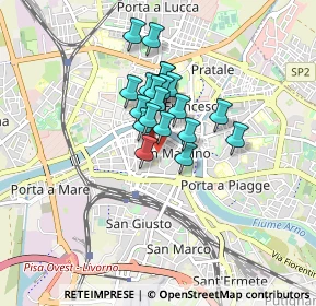 Mappa Vicolo Scaramucci, 56125 Pisa PI, Italia (0.5725)