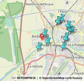 Mappa Via dei Due Arni, 56122 Pisa PI, Italia (1.90417)