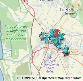 Mappa Via dei Due Arni, 56122 Pisa PI, Italia (3.14067)