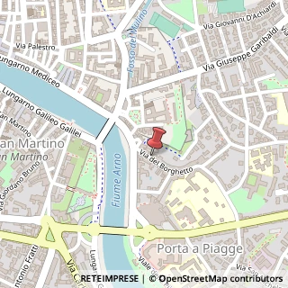 Mappa Via del Borghetto, 23, 56124 Pisa, Pisa (Toscana)