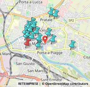 Mappa Via del Borghetto, 56125 Pisa PI, Italia (0.7975)