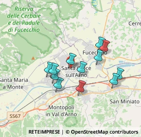 Mappa Via Fratelli Pallesi, 56020 Santa Croce sull'Arno PI, Italia (3.09667)