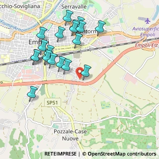 Mappa Via Ponzano per San Donato, 50053 Empoli FI, Italia (1.101)