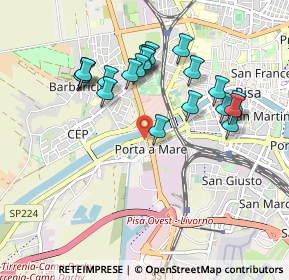 Mappa Via II Settembre, 56121 Pisa PI, Italia (0.9225)