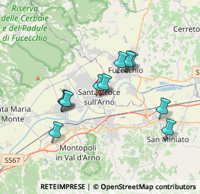 Mappa Via Santa Cristiana, 56029 Santa Croce sull'Arno PI, Italia (3.16182)