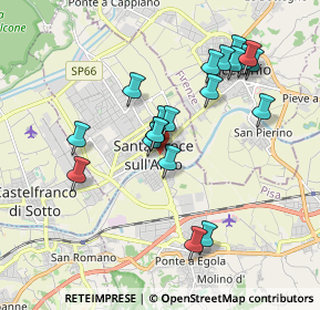 Mappa Viale A. Gramsci, 56029 Santa Croce sull'Arno PI, Italia (1.791)