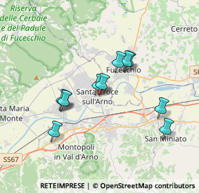 Mappa Viale A. Gramsci, 56029 Santa Croce sull'Arno PI, Italia (3.16818)