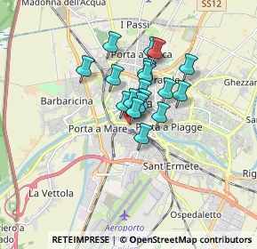 Mappa Via Alfredo Catalani, 56125 Pisa PI, Italia (1.10944)