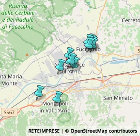 Mappa Largo Galileo Galilei, 56029 Santa Croce sull'Arno PI, Italia (2.28833)