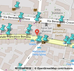 Mappa Viale Francesco Bonaini, 56100 Pisa PI, Italia (0.075)