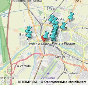 Mappa Via Quarantola, 56122 Pisa PI, Italia (1.34615)