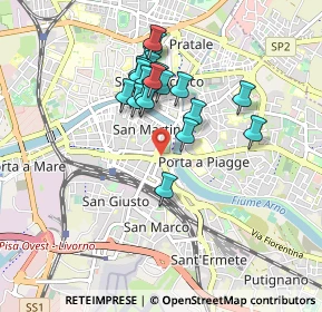 Mappa Piazza Francesco Domenico Guerrazzi, 56125 Pisa PI, Italia (0.7615)