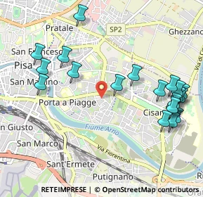 Mappa Galleria Marco Tangheroni, 56124 Pisa PI, Italia (1.2435)