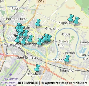 Mappa Via Vittorio Frascani, 56124 Pisa PI, Italia (1.88588)