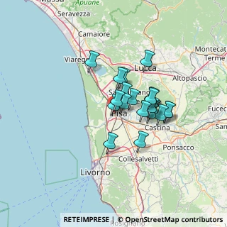Mappa Via Visconti Ugone, 56122 Pisa PI, Italia (9.779)